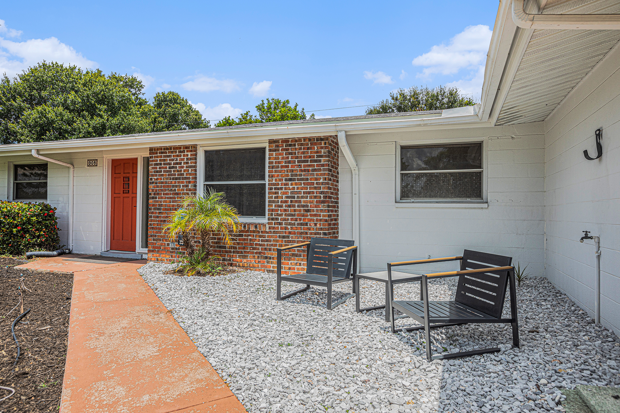 Front entry patio