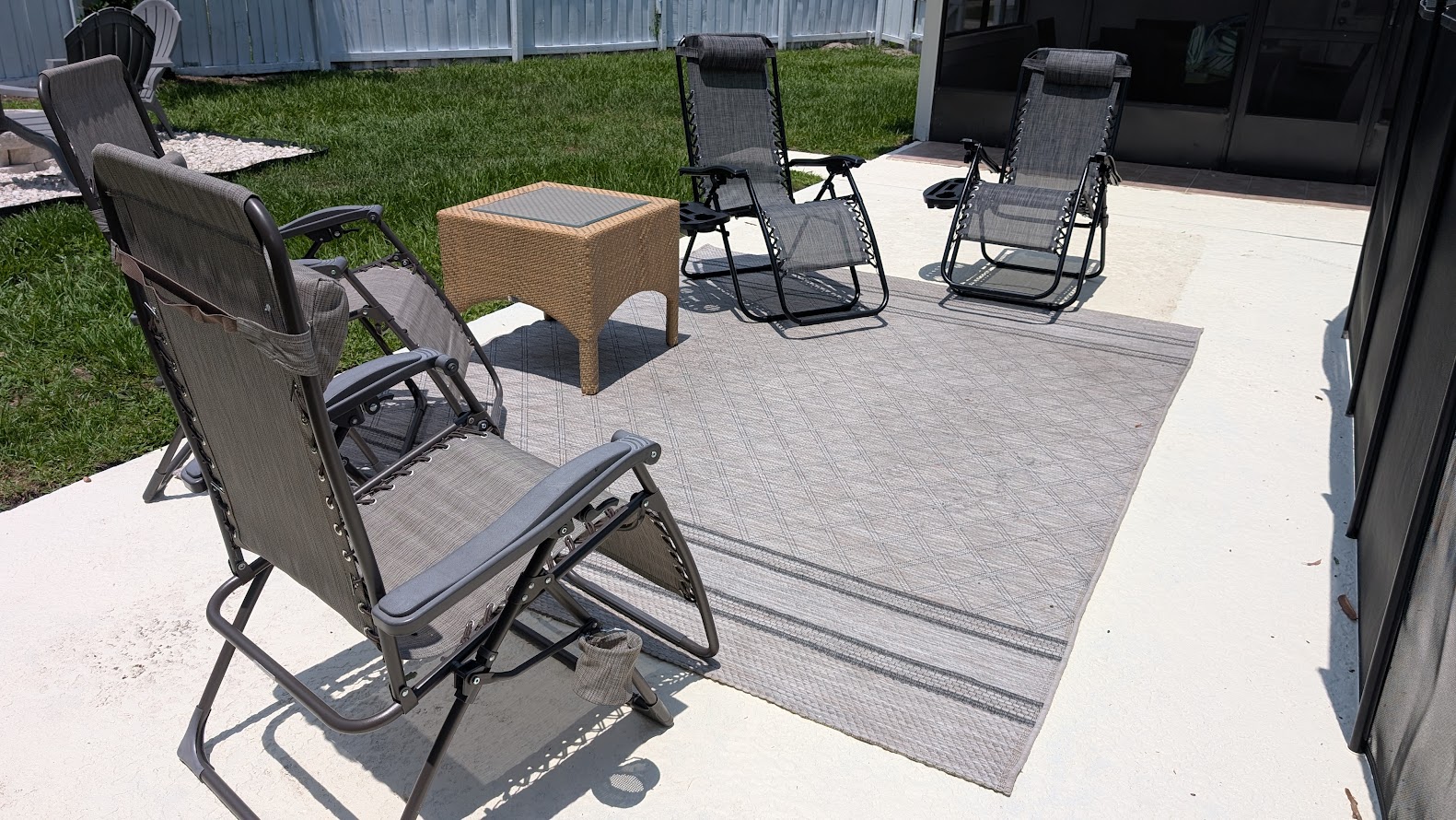 Poolside lounge chairs